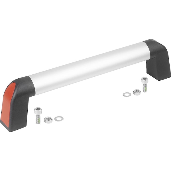 Tubular Handle Bighand, A=600, L=633, 4 Aluminum Natural Anodized, Comp: Plastic Comp:Black Ral7021,